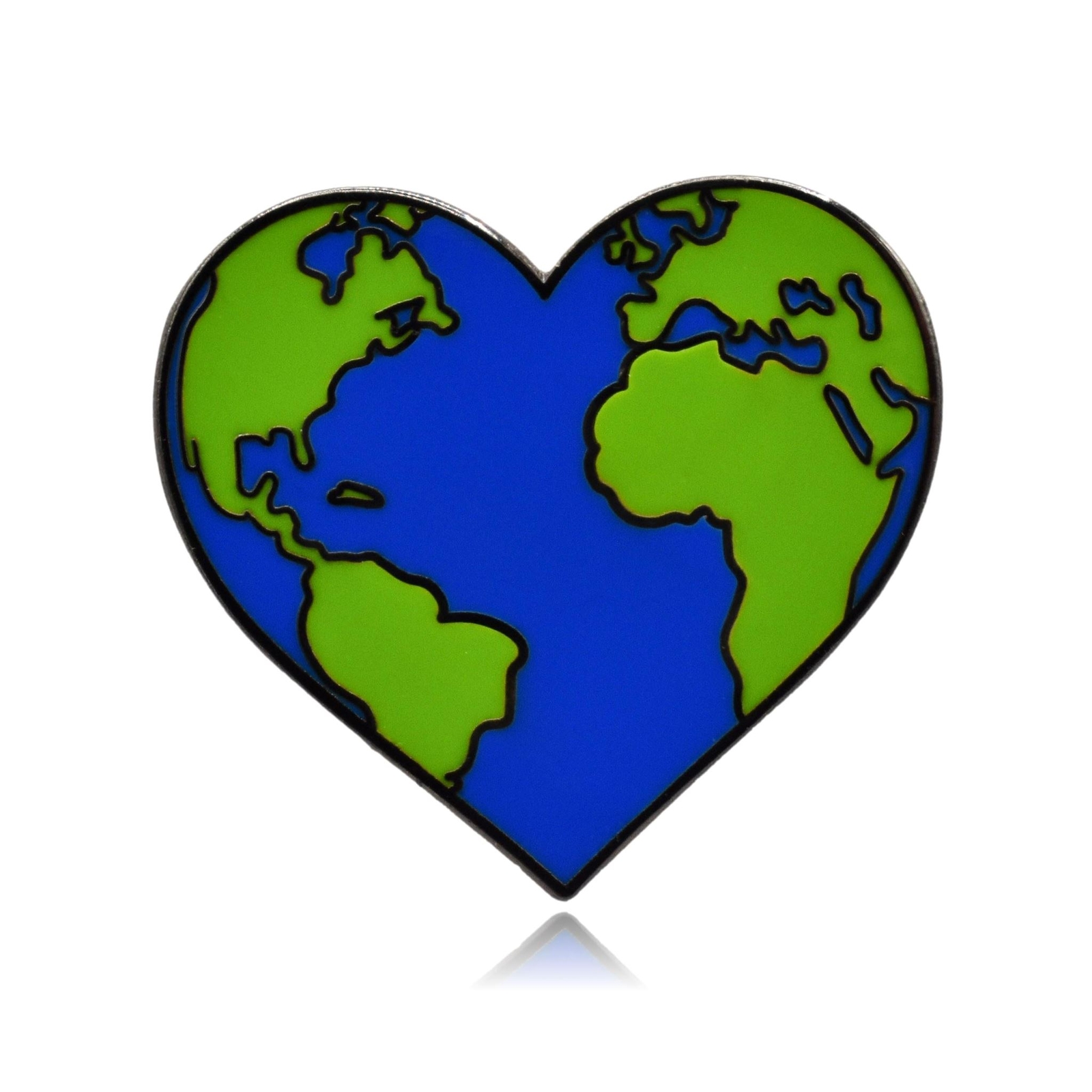 Planet Earth Heart Hard Enamel Pin