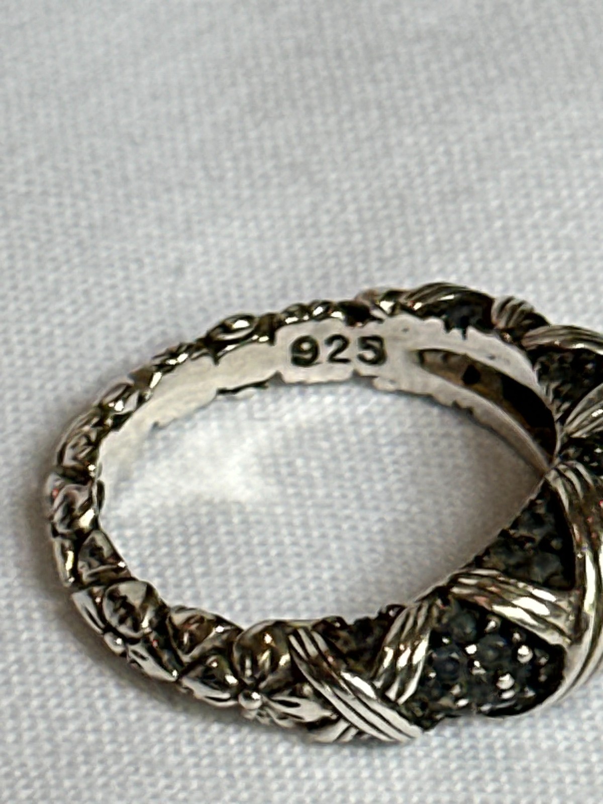 Stephen Dweck Garden of Stephen Sterling 925 with Black Pave Spinel Gemstones