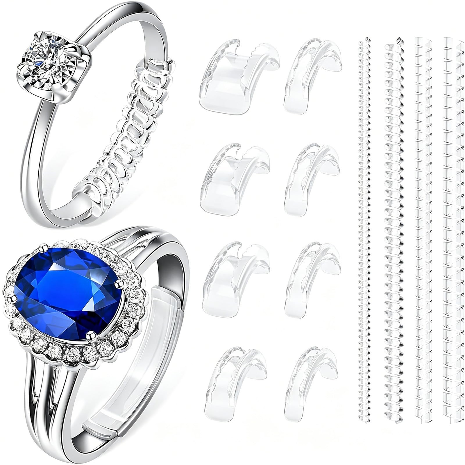 Ring Sizers for Loose Rings – 12Pack, 12 Sizes, Ring Guards for Women& Men Loose