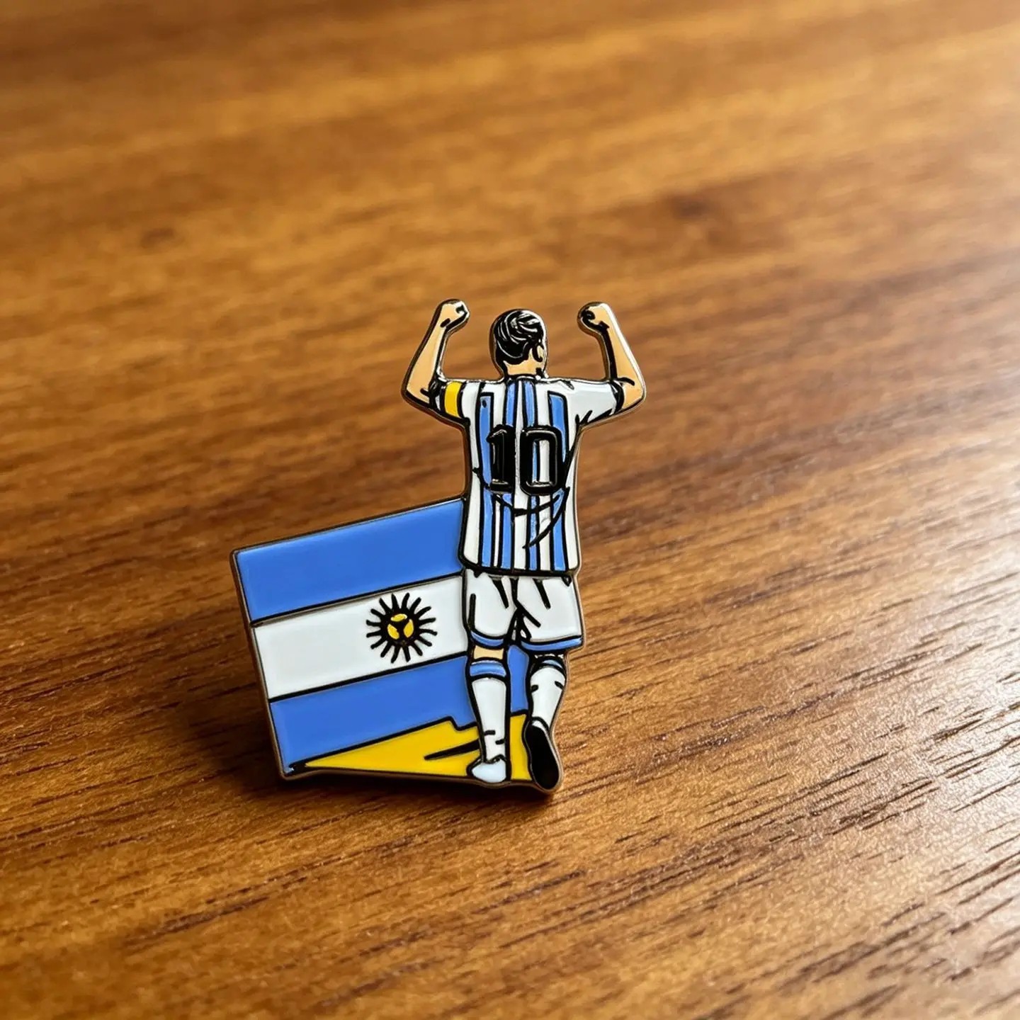 6Pcs Football Soccer Player Enamel Lapel Pin Badge Brooches Metal Fans Gift