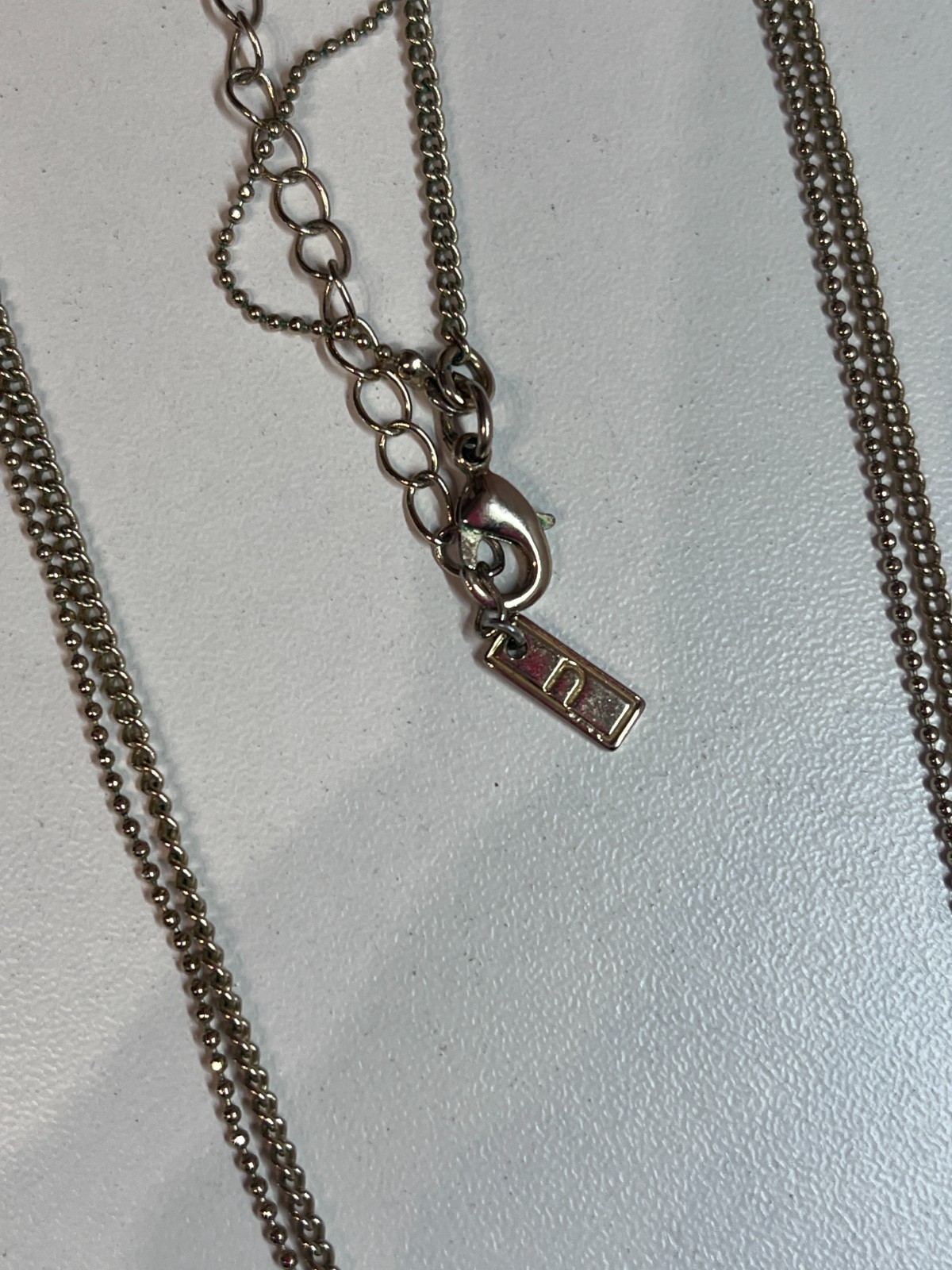 STYLISH MULTI STRAND NECKLACE WITH PINK POLISHED STONES PENDANT – NEXT