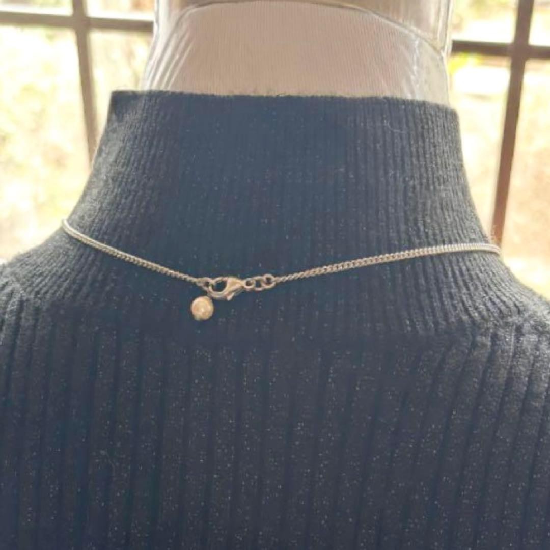 CHANEL Necklace CoCo Mark Colored Gemstone Silver Length: 16.5~23.6 in.