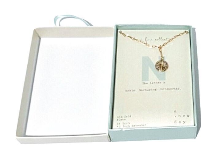 A New Day Demi Fine Gold-Plated Initial Pendant Necklace–Letters Available