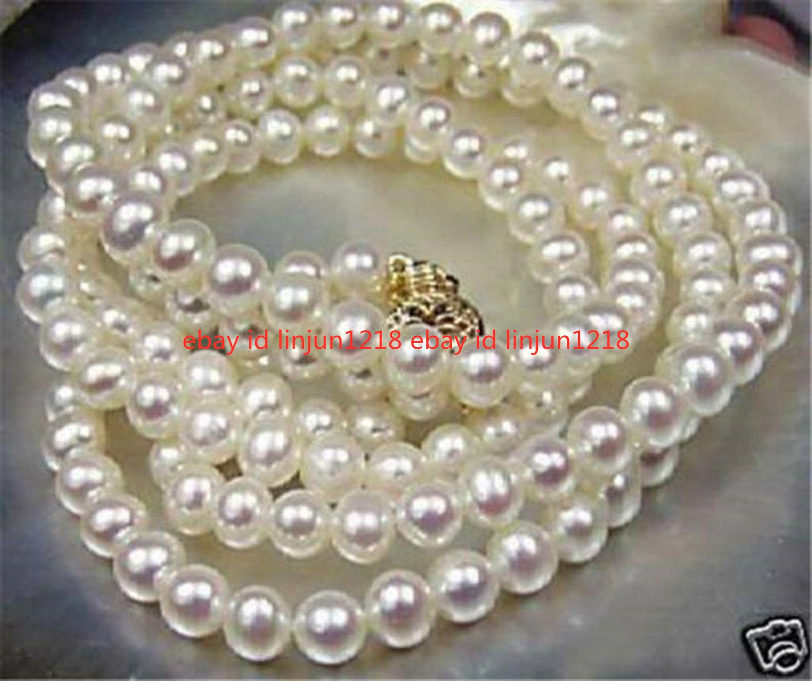 Beautiful Natural 7-8mm White Cultured Pearl Necklaces 16-50″