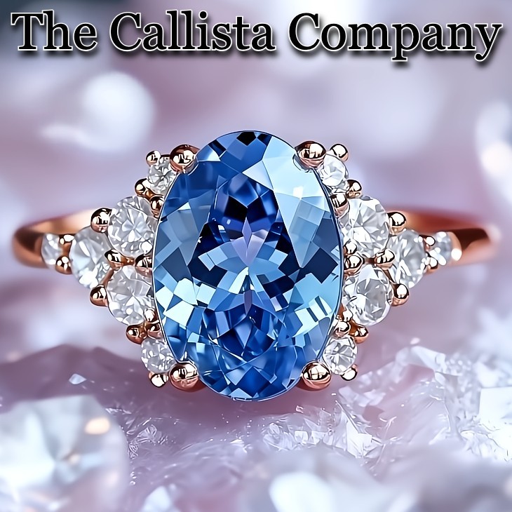 1.25K+ SOLD | CALLISTA CO | LAB OVAL CUT AQUA BLUE 3A+ CZ | ROSE GOLD RG SZ 6-9