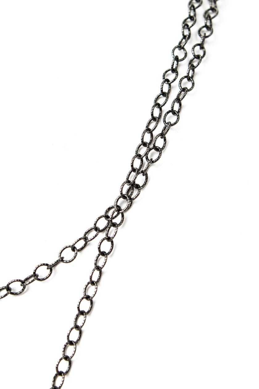 Shay Womens Silver Tone Chalcedony + Diamond Feather Pendant + 925 36″ Chain