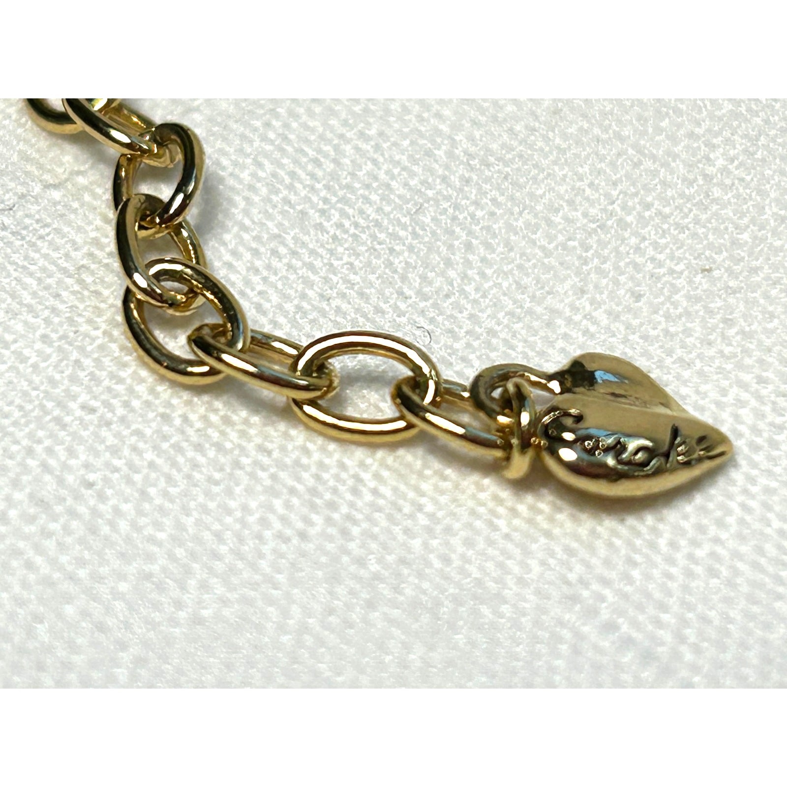 Carolee Y-Drop Crystal Flower Necklace Gold Tone 15.5-17.5 in