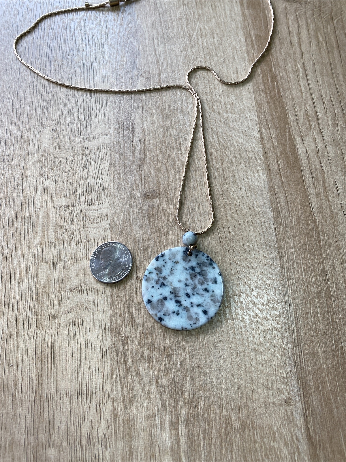 14th and union Pendant Necklace Stone 15” Length