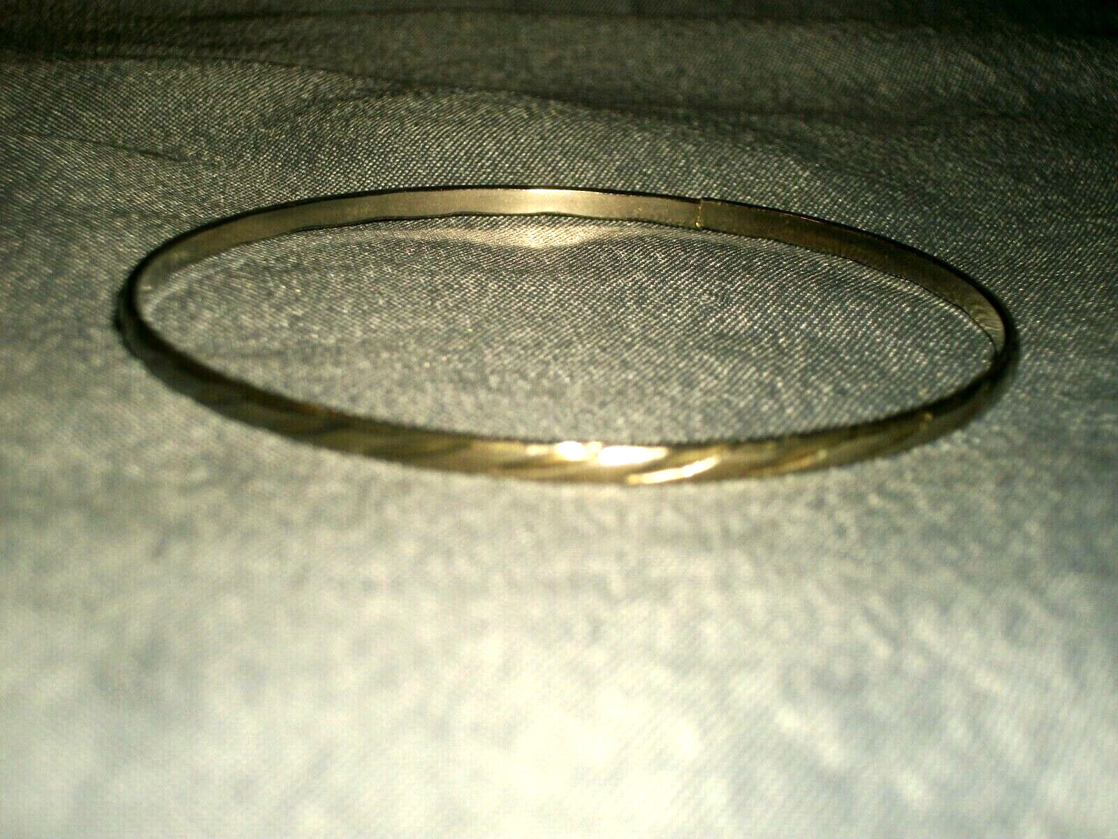 Women’s Bangle Bracelet 2 5/8′ in Diameter Silver Tone Metal with Design