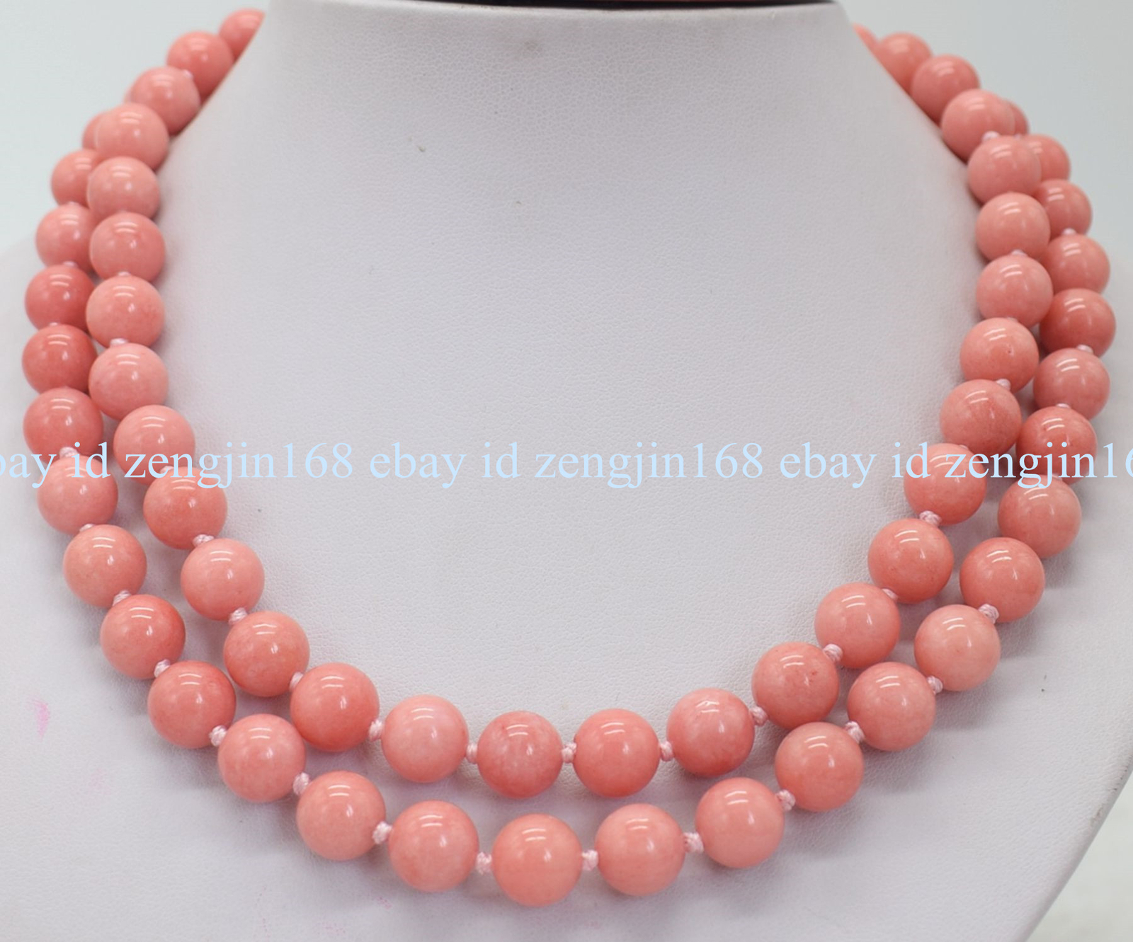 Long 18-50 Inches 10mm Natural Pink Rhodochrosite Round Gemstone Beads Necklace