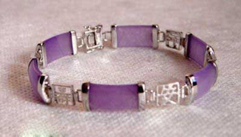 Fashion Jade 18K Gold Plated Gemstone Fortune Lucky Link Bracelet Jewelry