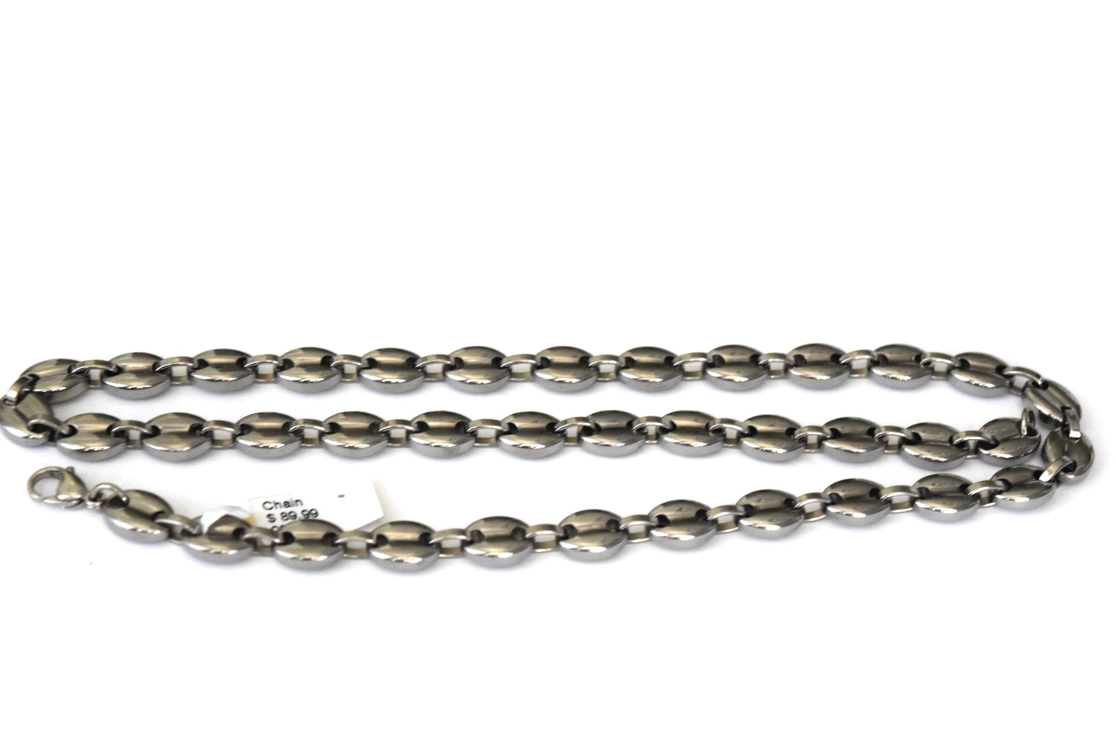 Men’s Stainless Steel Mixed Metal 9.3mm 24″ Chain Necklace Bracelet Set