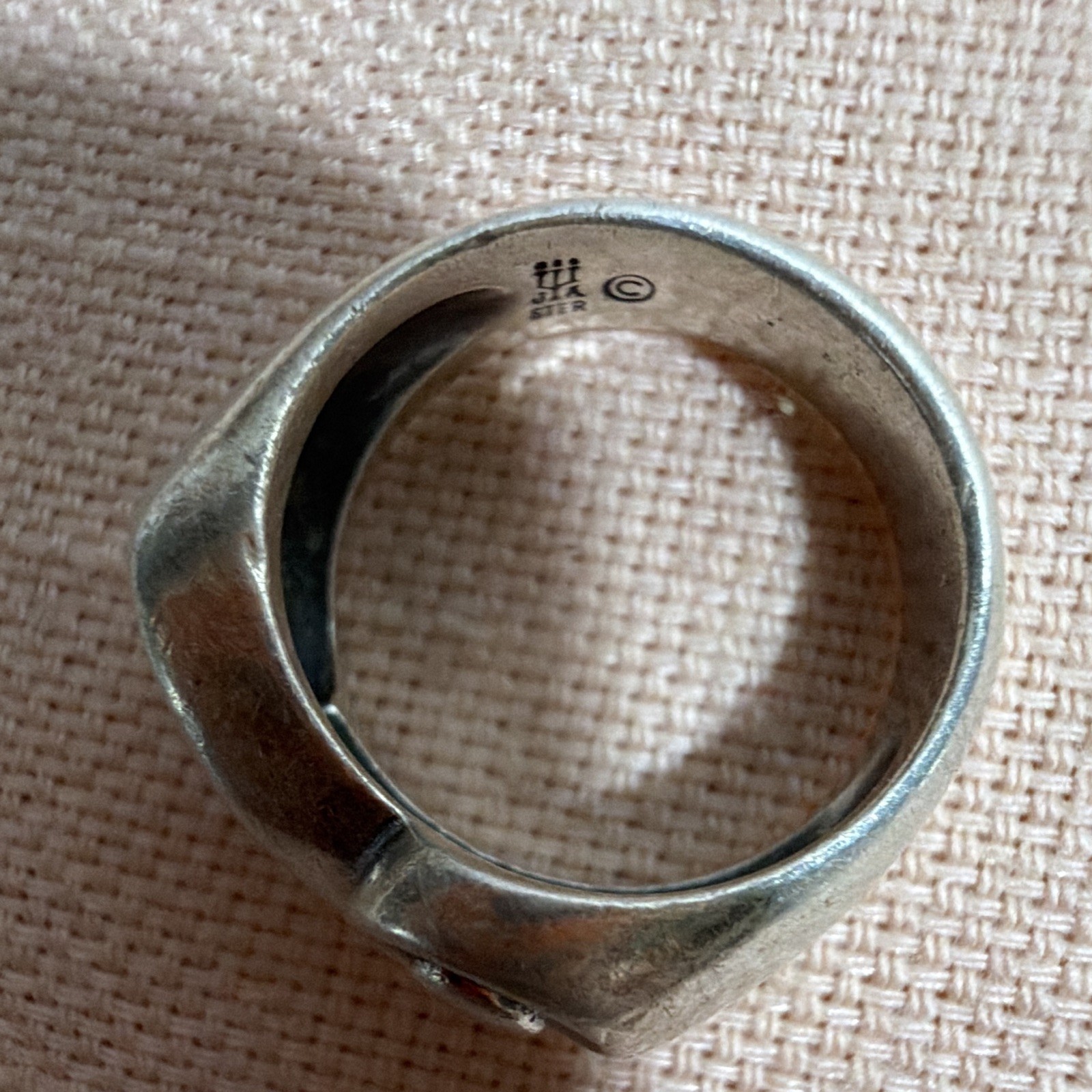 Taxco 925 Sterling Silver Swirl Band Ring Size 5 6mm Signed Engraved