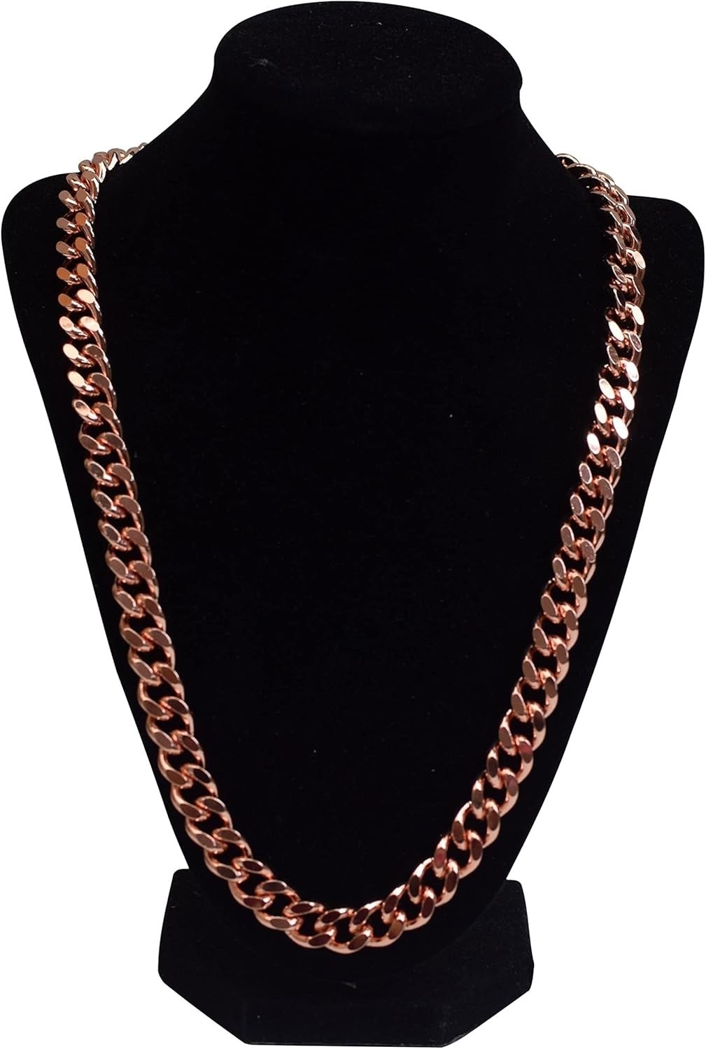 1 Pure Copper Cuban Link Necklace Heavy Solid Statement Jewelry Chain 24″ Unisex