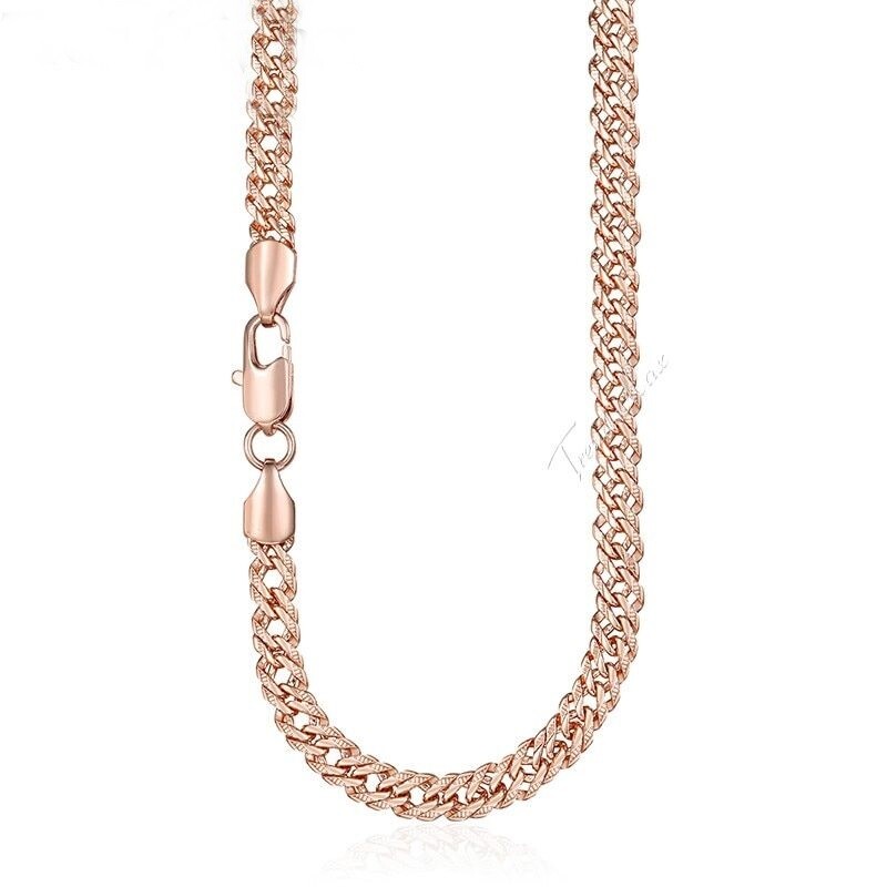 Venetian Link Chain Necklace Bracelet Set Statement Necklaces Gift Women Jewelry