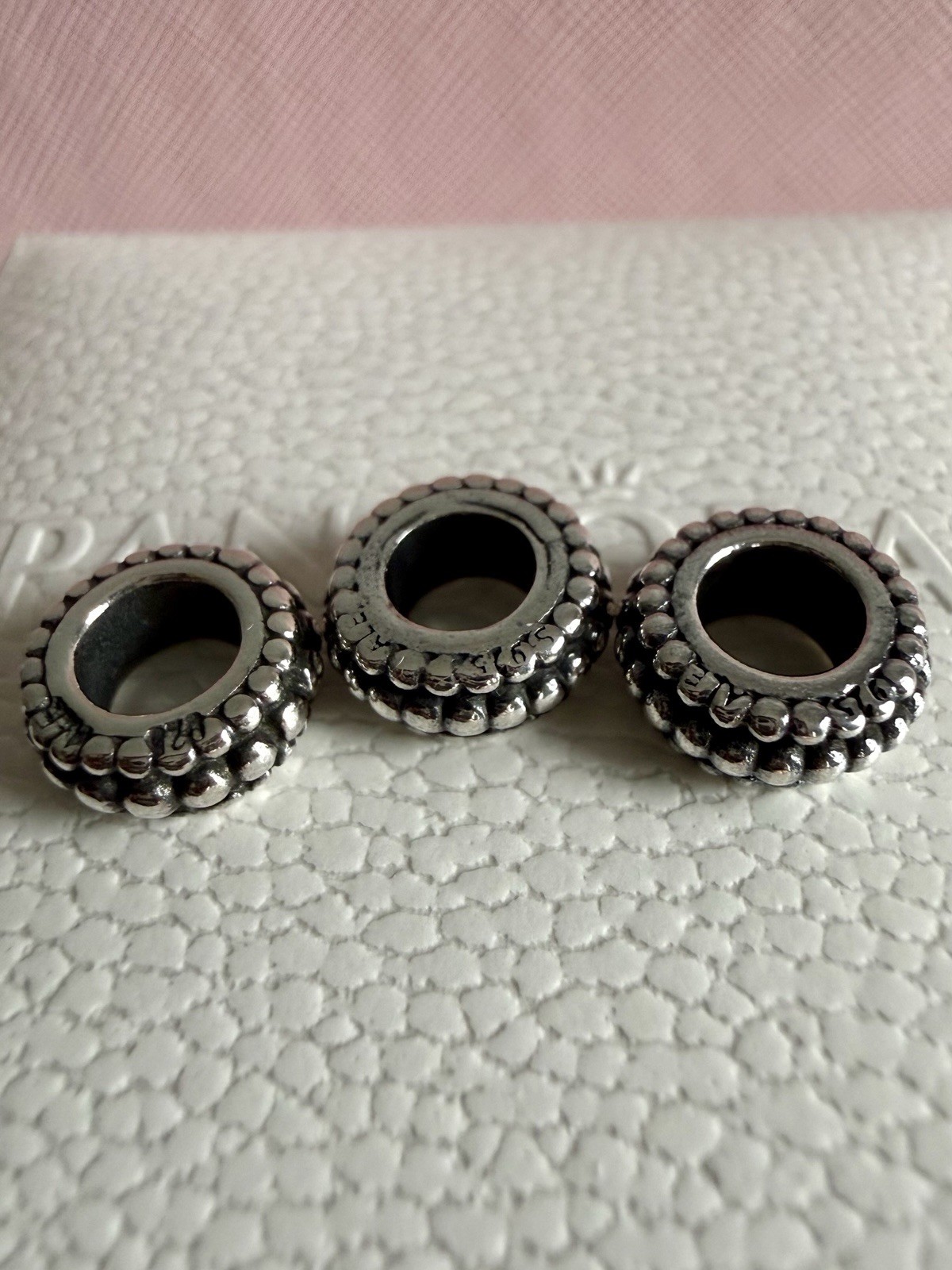 Pandora Sterling Silver Tires Spacer Charm #790244 Authentic Retired