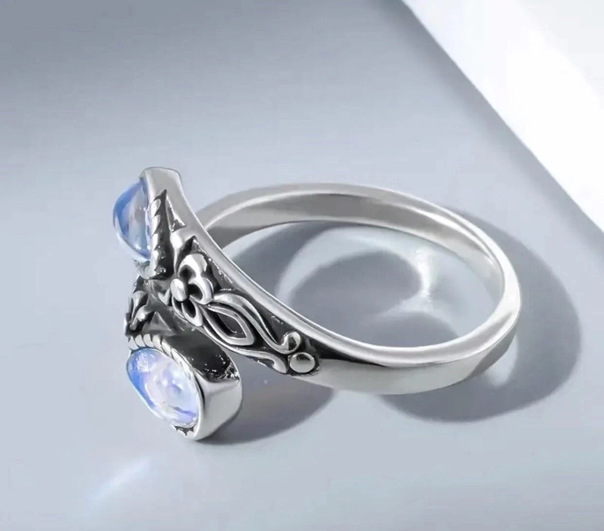 Silver spoon ring for ladies vintage style adjustable size 5-9 brand new