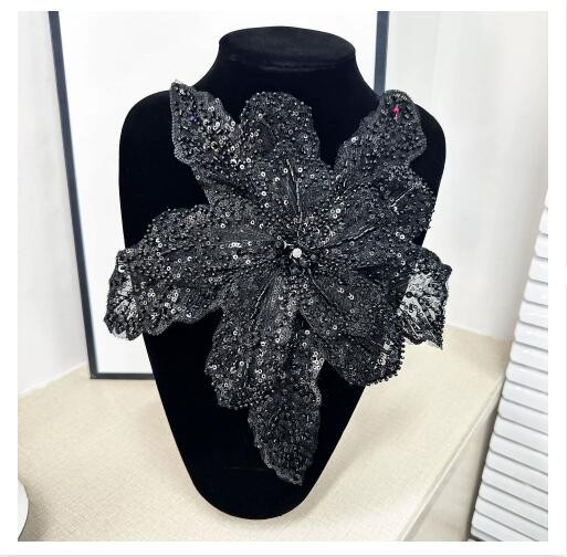 DIY Clothing Lace Sequin Beads Flower Embroideried Appliquothing Sew Accessories