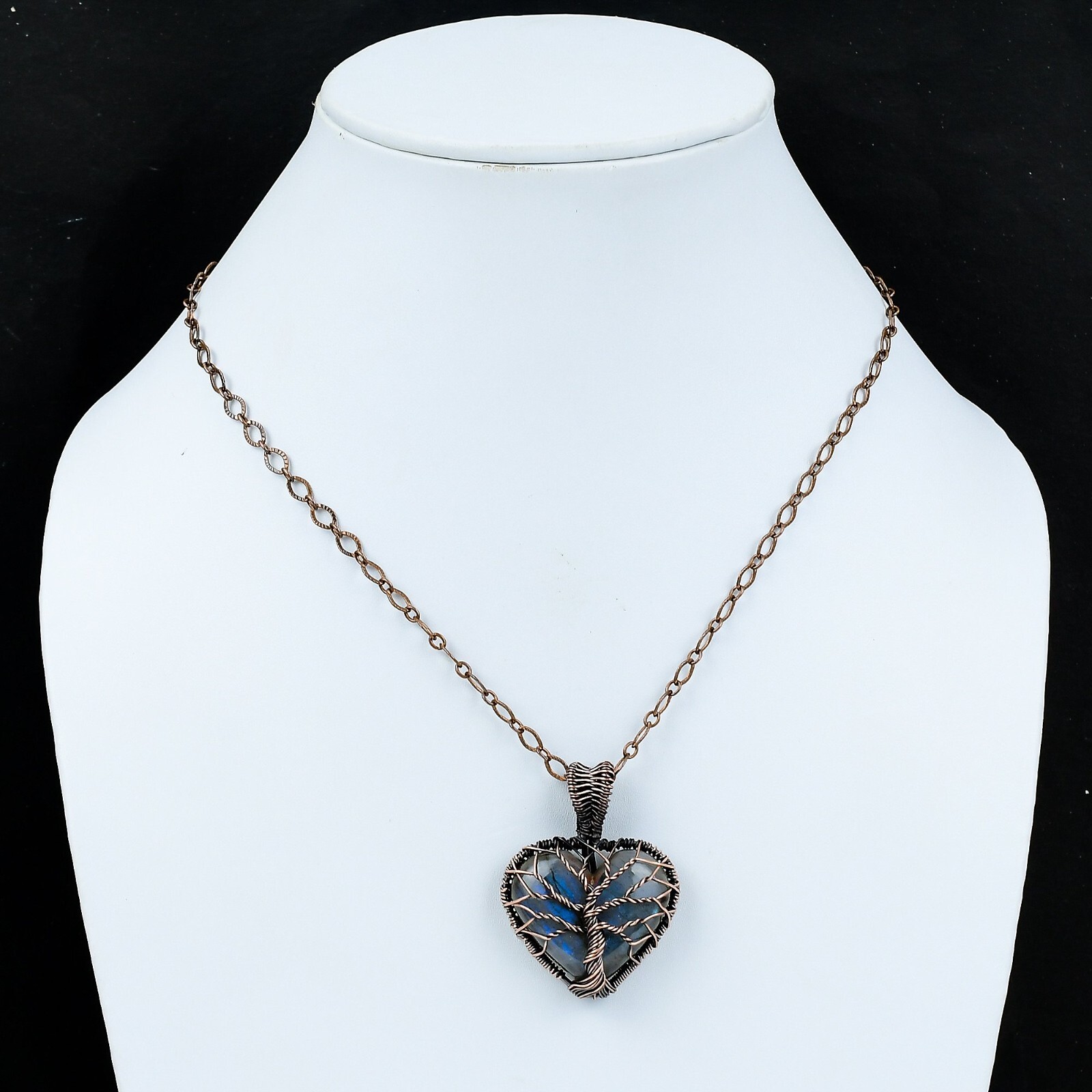 Labradorite Copper Mum Gift Wire Wrapped Tree Of Life Pendant 1.77″