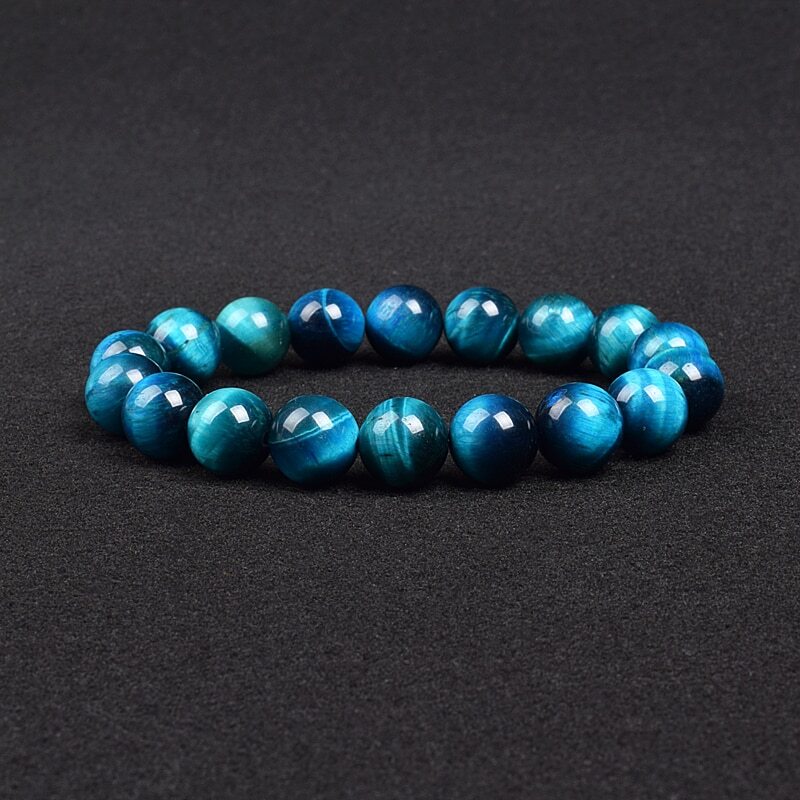 Natural Handmade Multicolor Tiger Eye Beads Stretch Bracelet Gemstone 7.5″