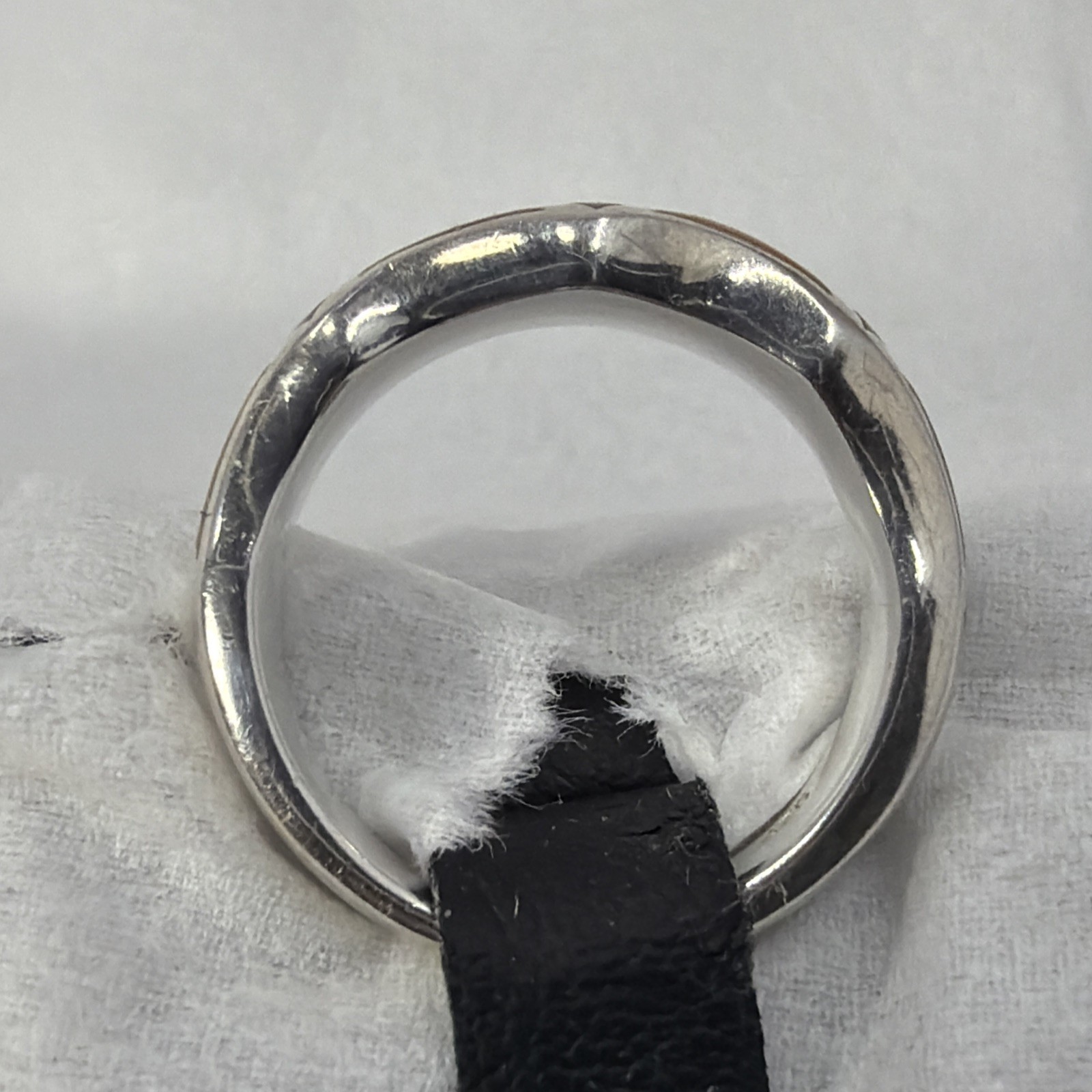 MDI 925 Sterling Silver Tiger’s Eye Triangle Gorgeous Inlay Ring – Size 5 – 6.0g