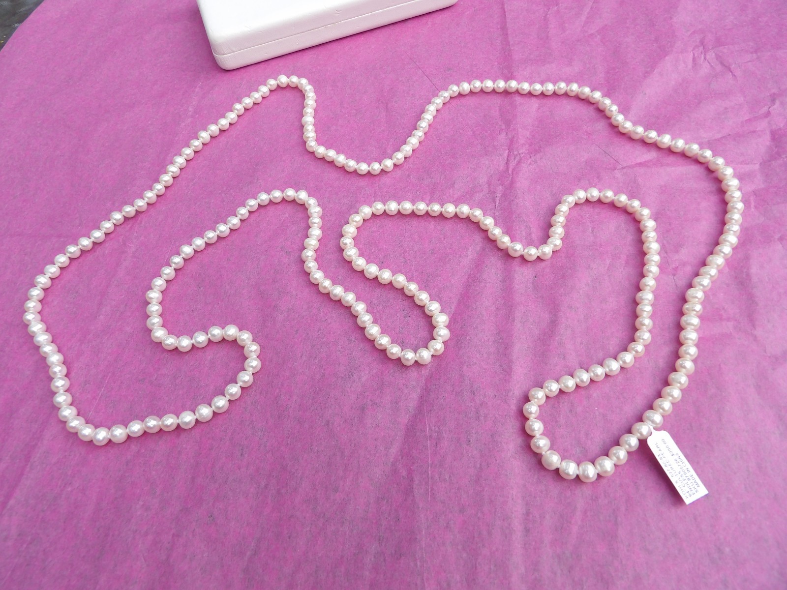 KOHL’S 64″ LONG CULTURED ENDLESS STRAND OF PEARLS #527-80-83 / $250.00 ORIGINAL