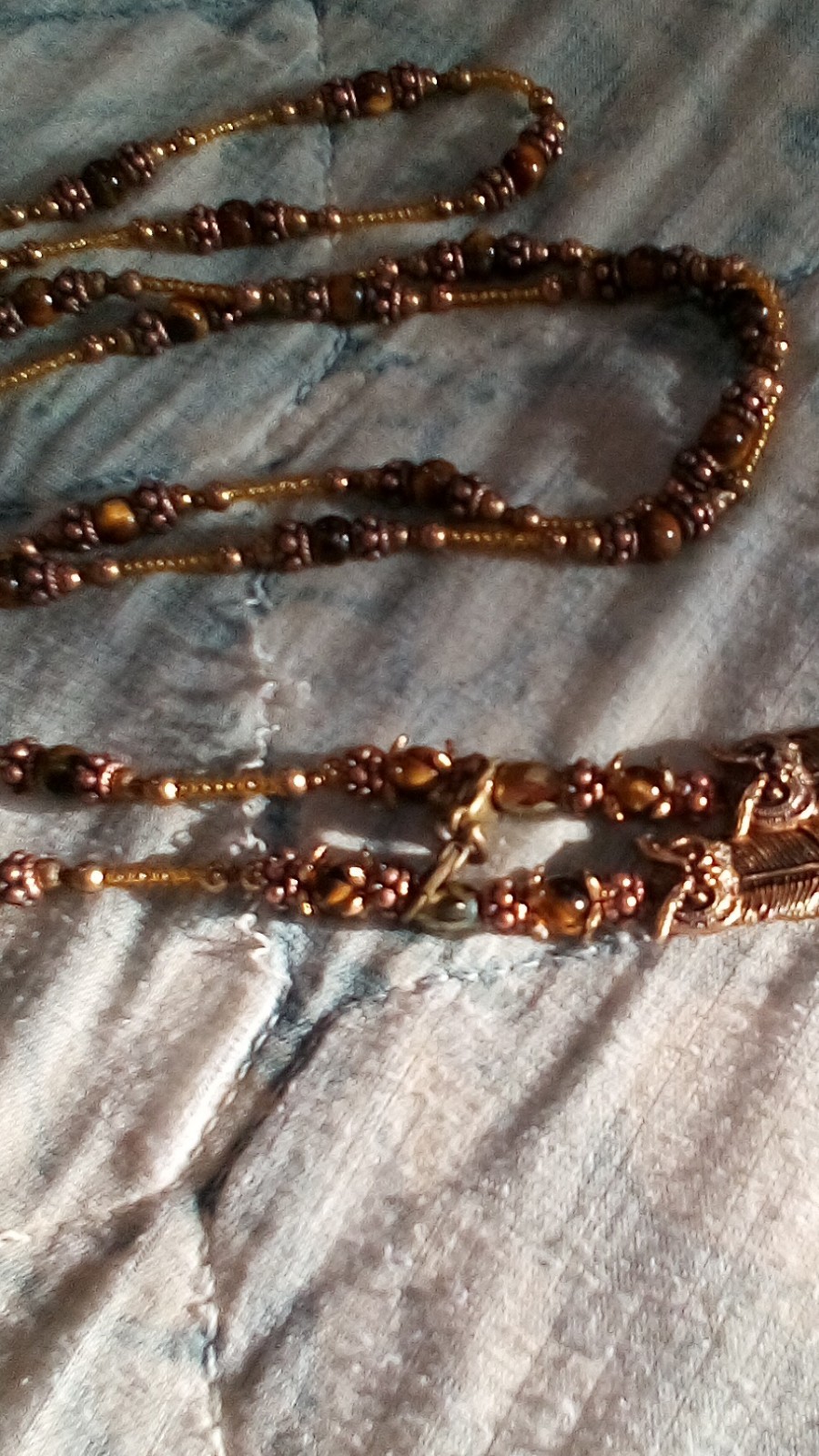 Gold Tone Beaded Chain Necklace, Ball/Bead Chain, Lobster Clasp, 36+ in