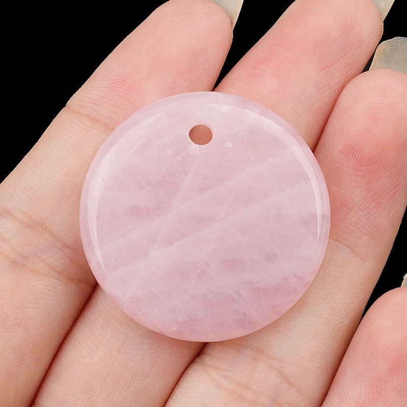 10pcs Mixed Natural Stone 30mm Round Beads Pendants DIY Jewelry Making Healing