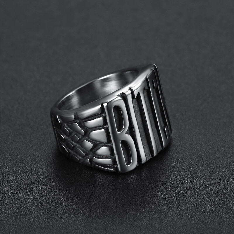 Punk Style BITCH Ring Stainless Steel Men Women Party Accessories Ring Biker New