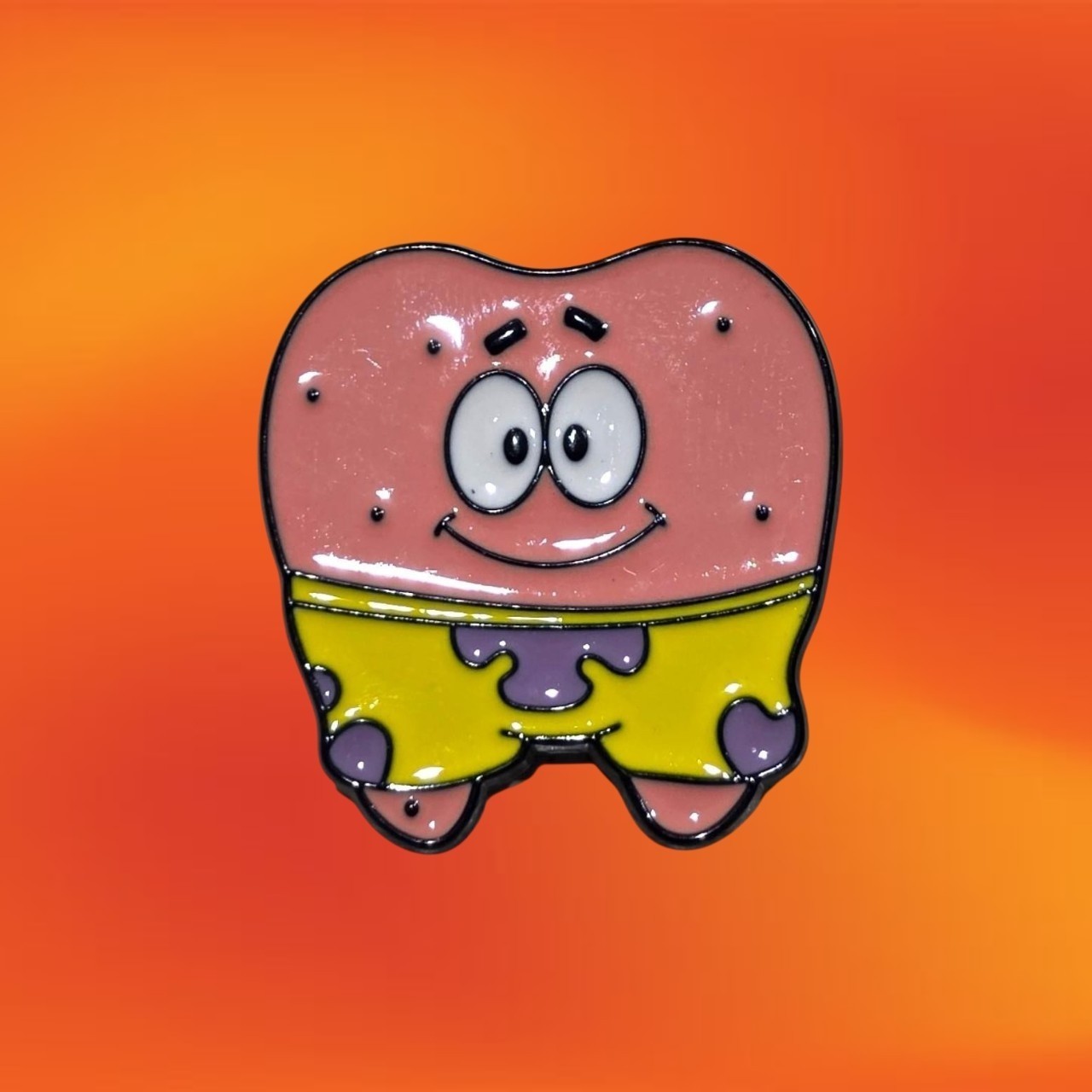 NEW Patrick Tooth Enamel Pin Brooch Badge Cool Cartoon Characters Funny Gifts AU