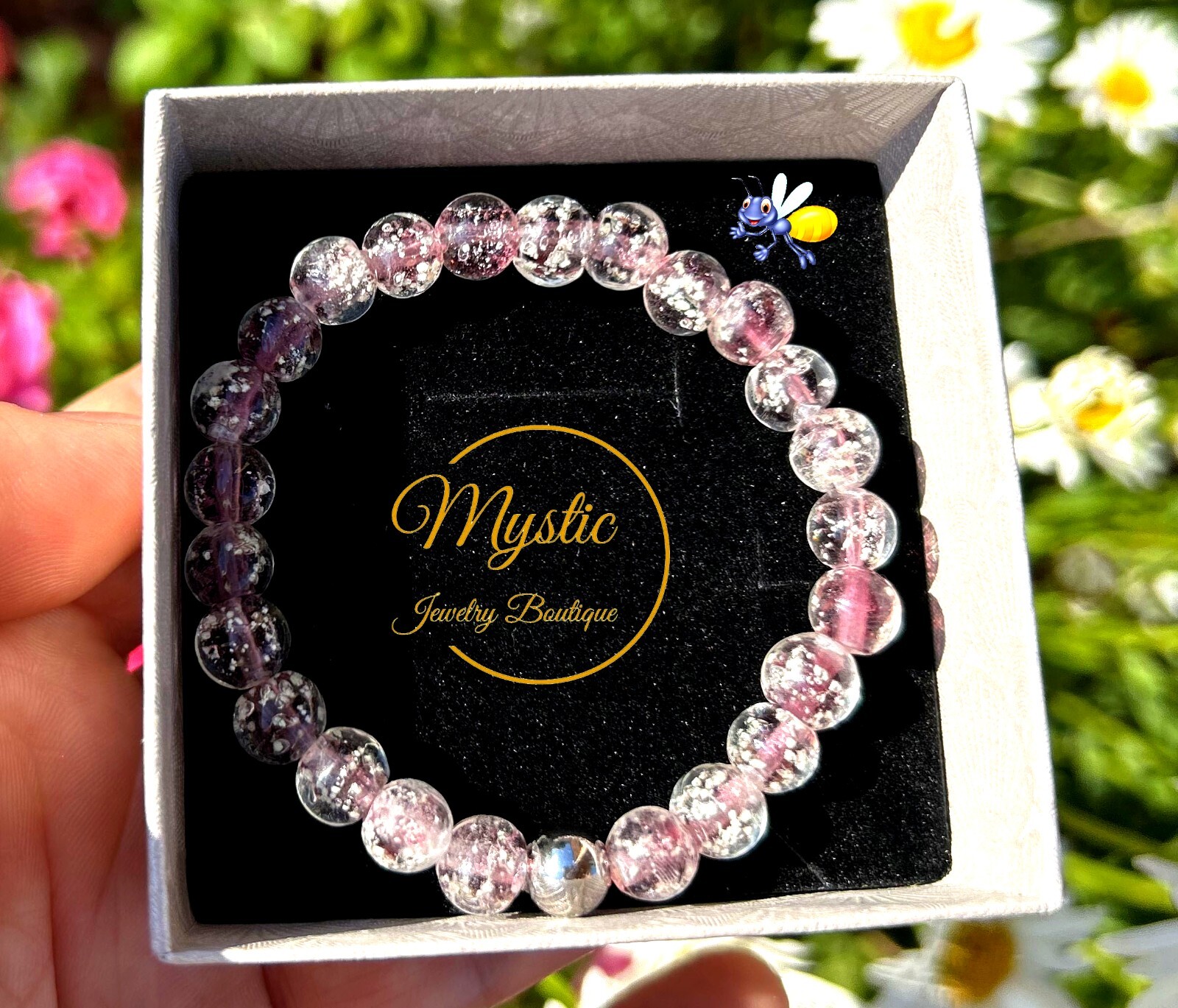 * New Colors * Mystic Firefly Bracelet Lampwork Luminous Glass Glow In The Dark