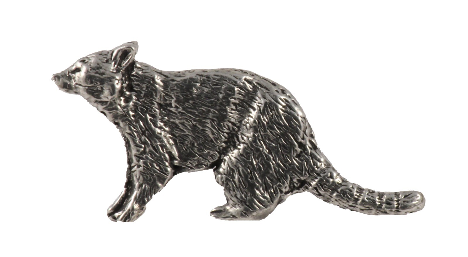 Raccoon Pin or Fridge Magnet, M172, 2 Inches, Metal, Handmade in USA