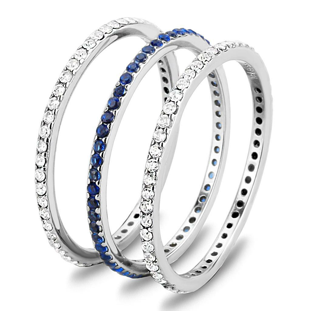 DA066 – High polished (no plating) Stainless Steel Ring with AAA Grade CZ in