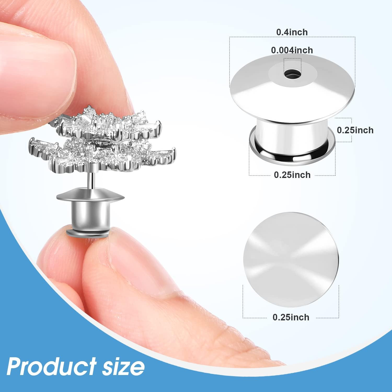 Locking Pin Back Pin Keeper Clasp Backing For Brooch Enamel Lapel 40 PCS NEW