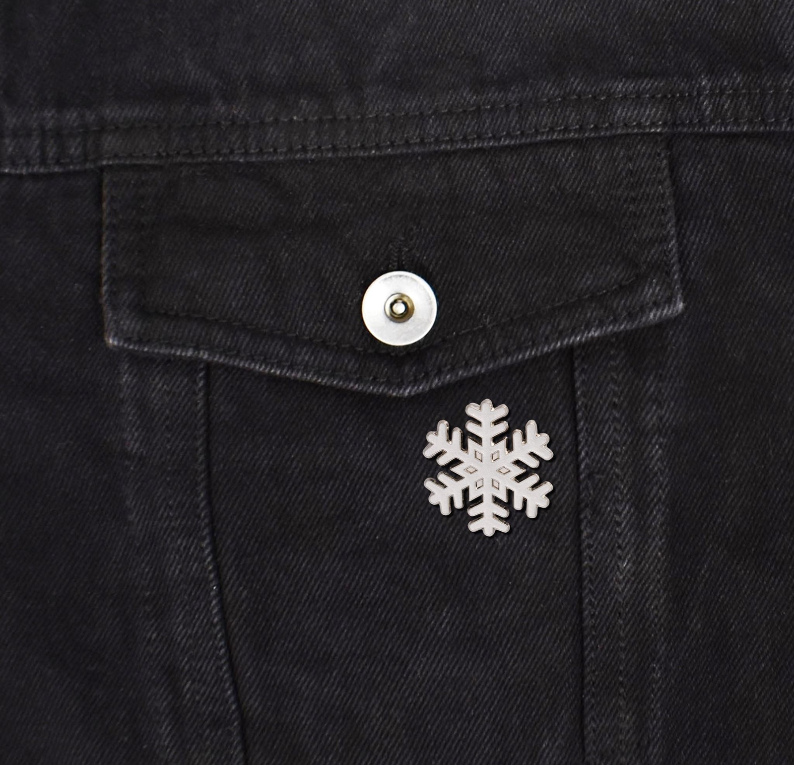 Snowflake Glitter Soft Enamel Lapel Pin
