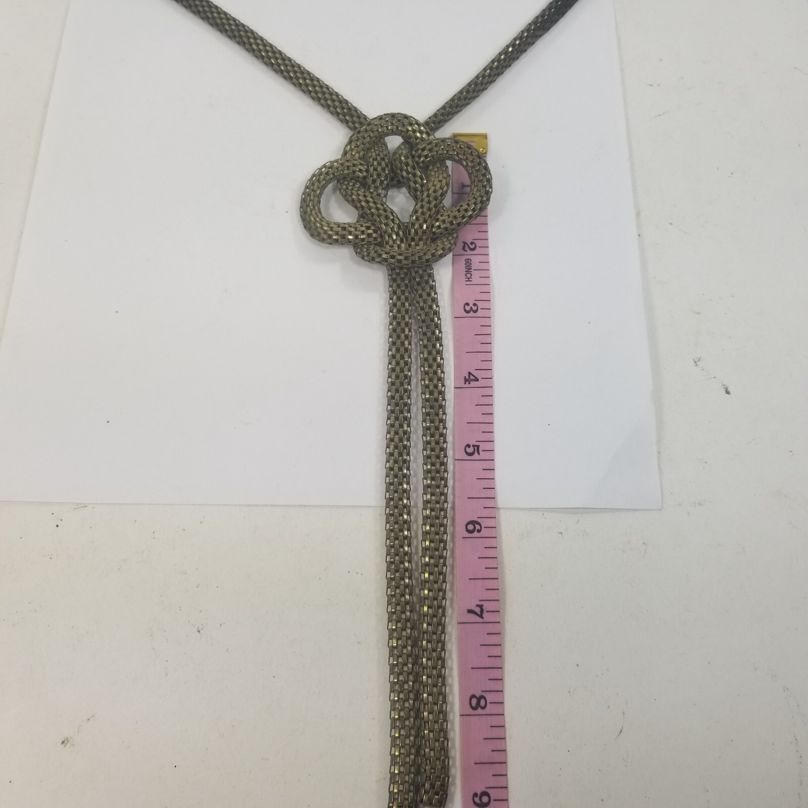 Necklace Designer Statement Celtic Knot Dangle Y Drop Aldo Signed