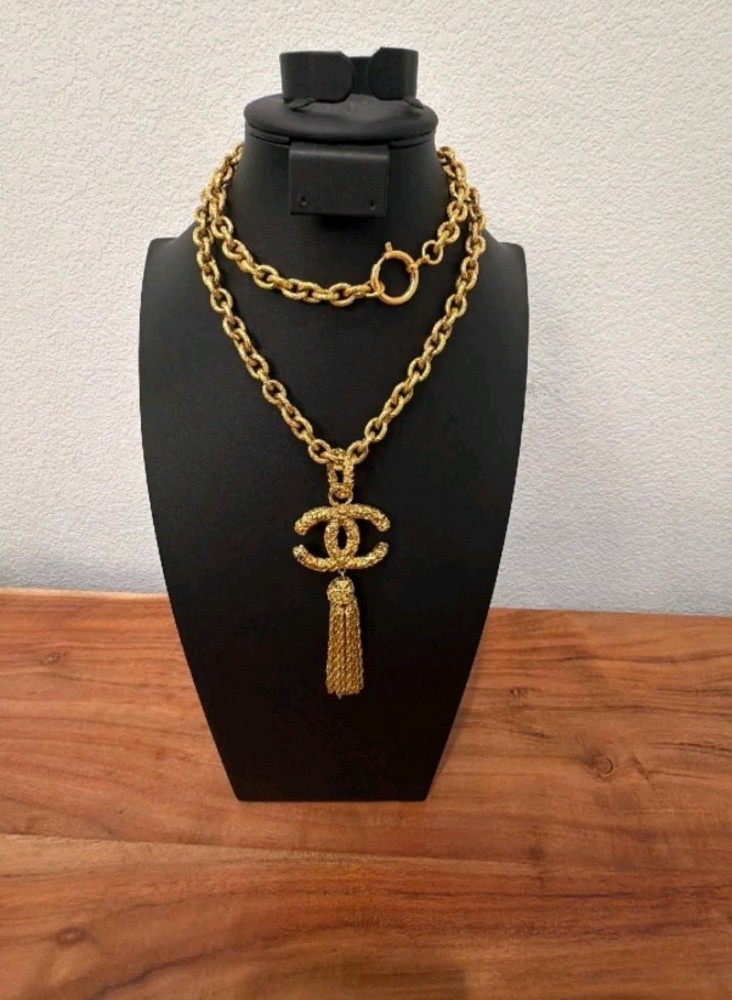 Chanel Coco Mark Fringe Necklace