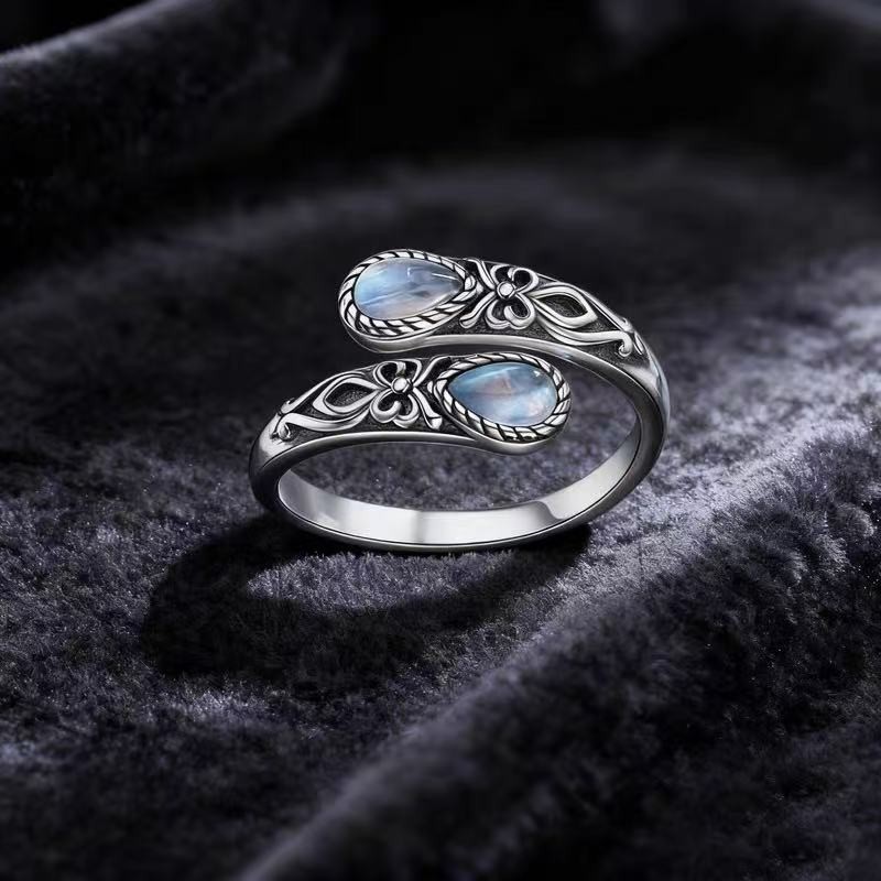 Silver spoon ring for ladies vintage style adjustable size 5-9 brand new