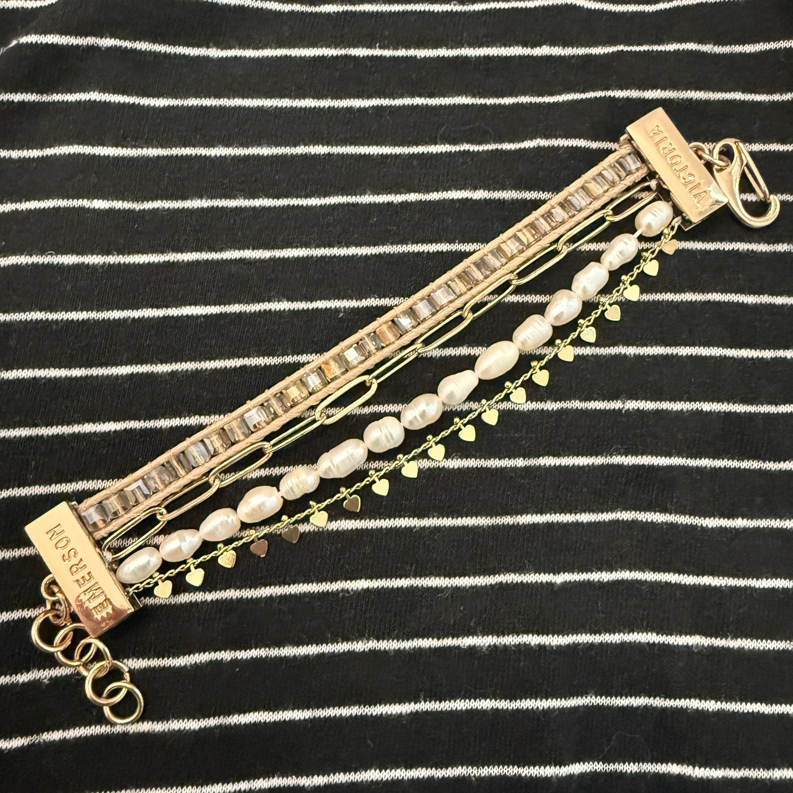 Victoria Emerson Beaded Cuff Bracelet Boho