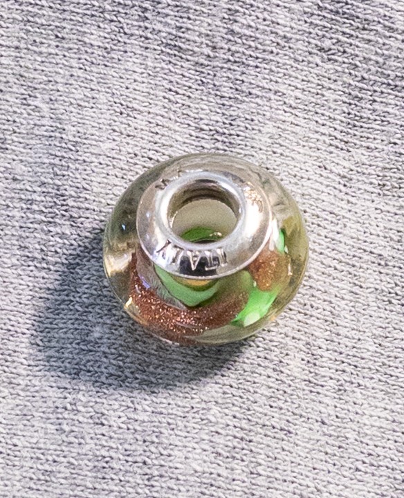 MA Charm Bracelet 925 Silver Murano Glass Beads 7.5” 32.8g Michael Anthony Italy
