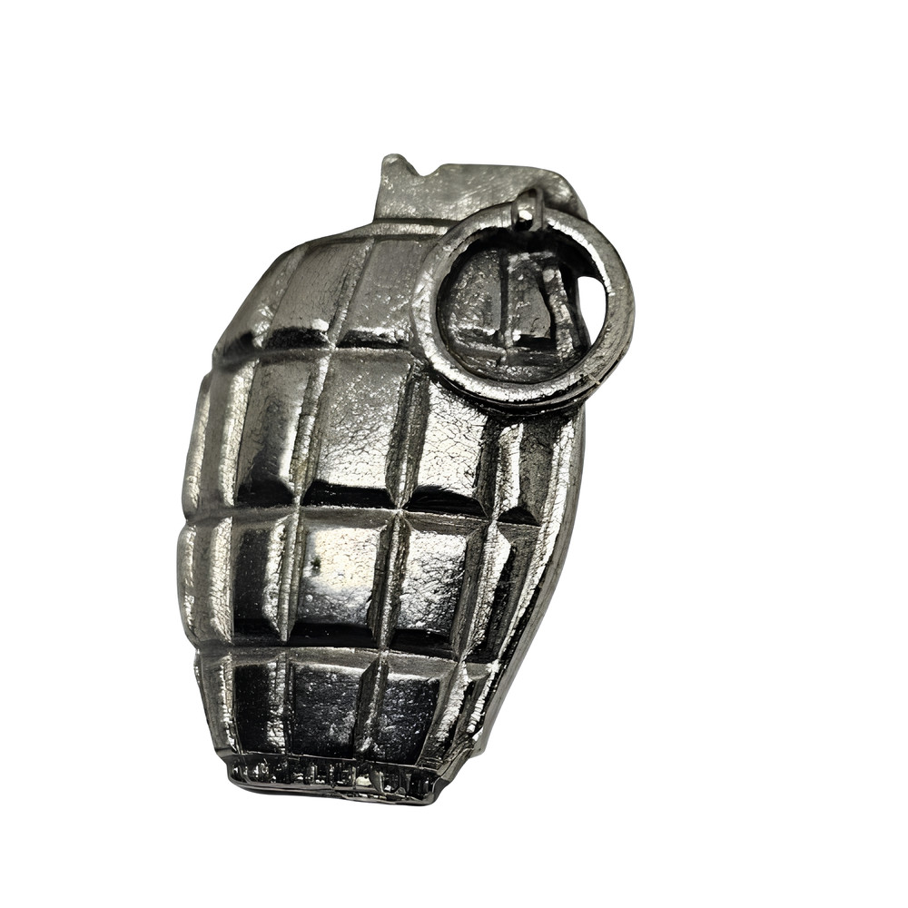 Hand Grenade Pin Badge English Pewter Military Army Collectors Brooch Gift 25mm