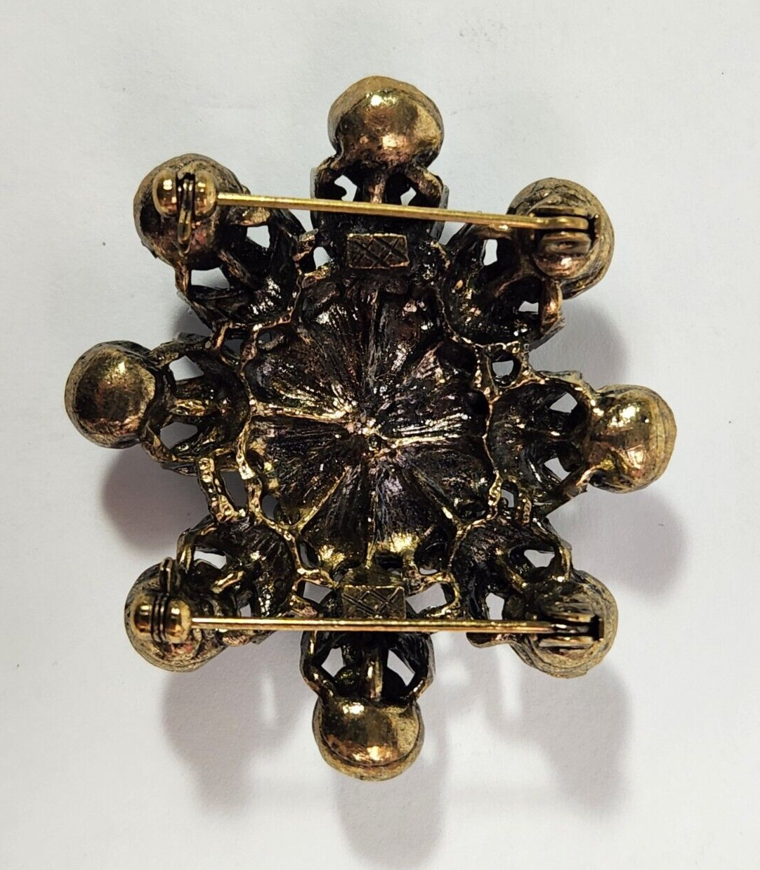 Art Deco Faux Rhinestones Fashion Pin Brooch Jewelry lot of 7