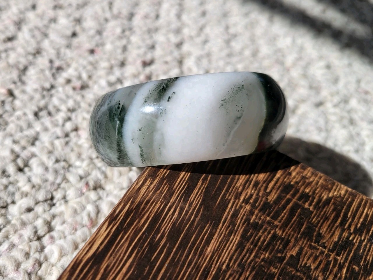 Natural Dragon Blood Jasper Stone Quartz Bangle 55mm-56mm Bracelet Heliotrope