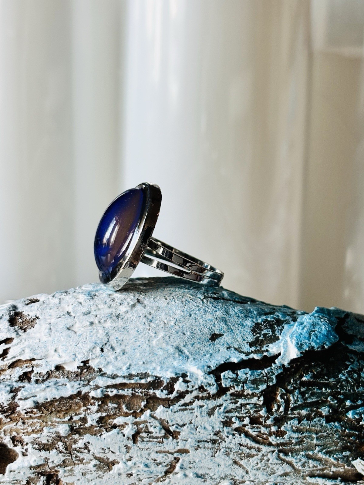 Adjustable Oval Mood Ring Multi Color Ring Anillo De Humor Fashion Jewelry