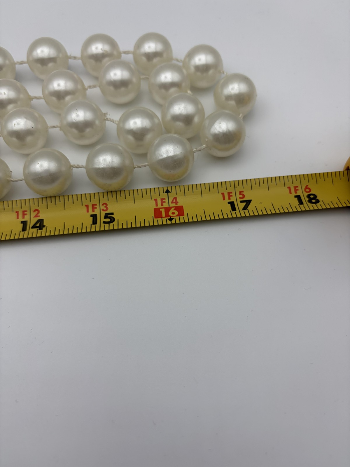 Mixit Luxe Faux Pearl Beaded Necklace Womens White Statement 18 In Long Strand