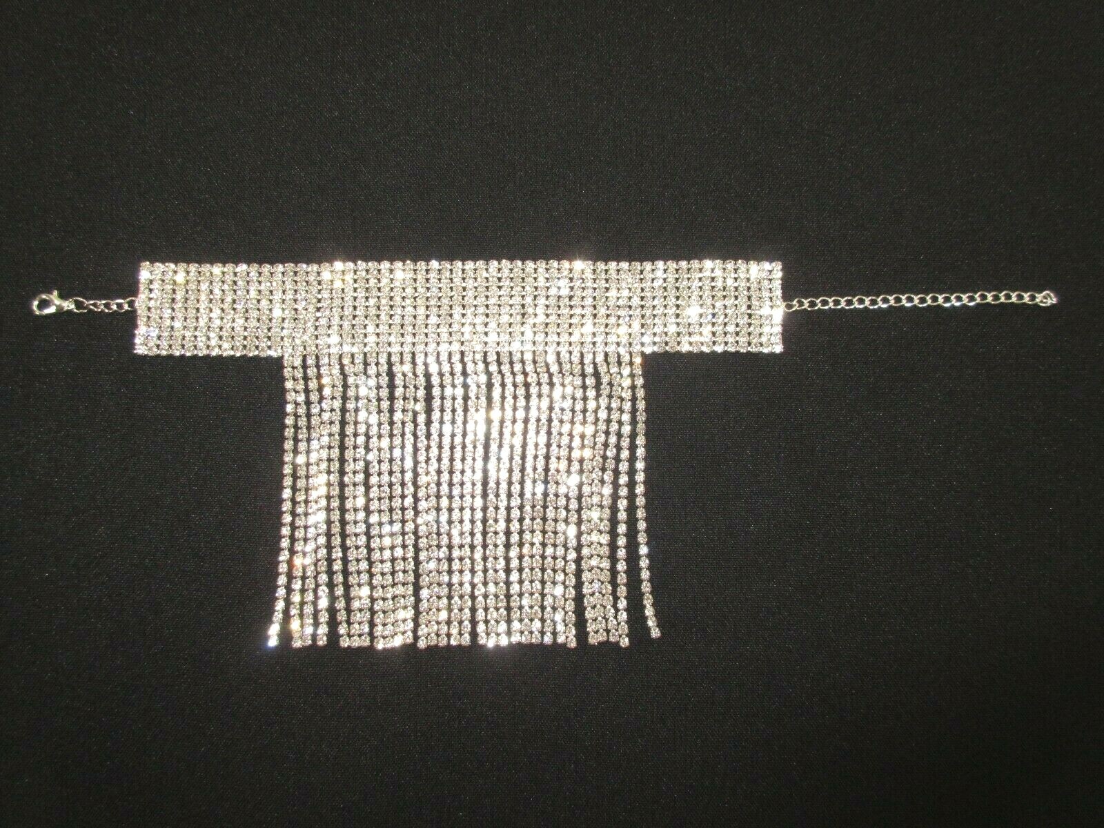 Rhinestone Fringe Anklet Sexy Crystal Ankle Bracelet for Heels Tassels Sparkly