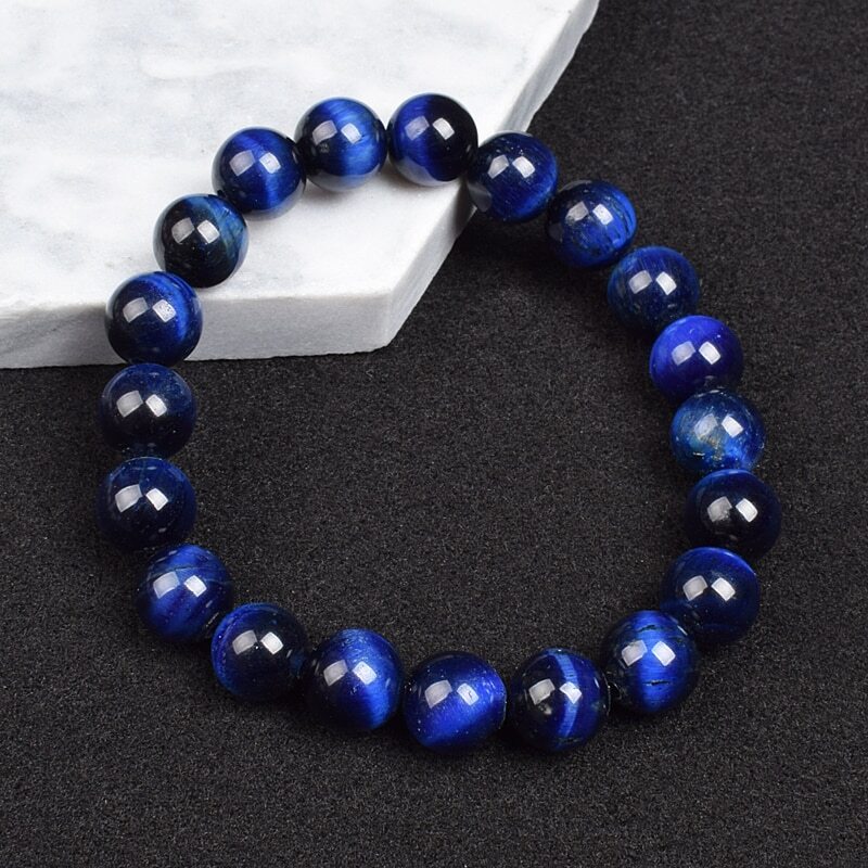 Natural Handmade Multicolor Tiger Eye Beads Stretch Bracelet Gemstone 7.5″