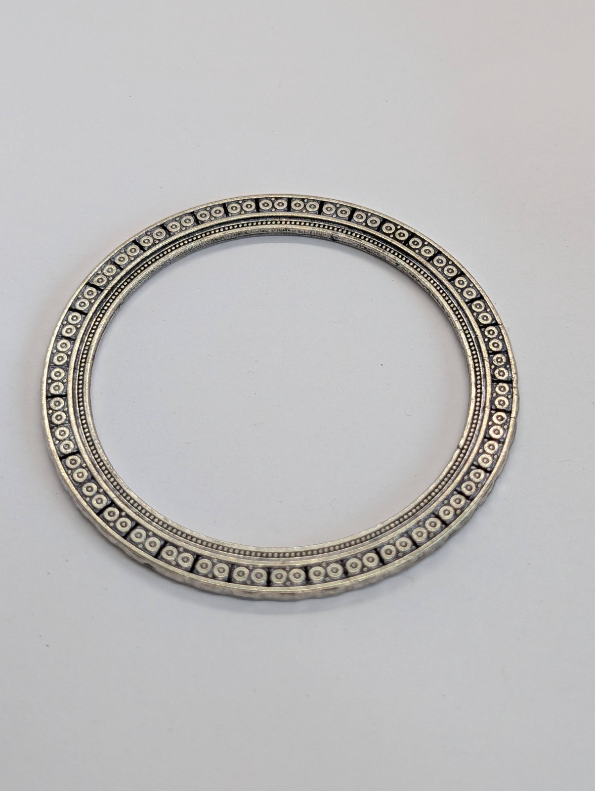 Indian style antique silver tone bangle bracelet (UK SELLER)