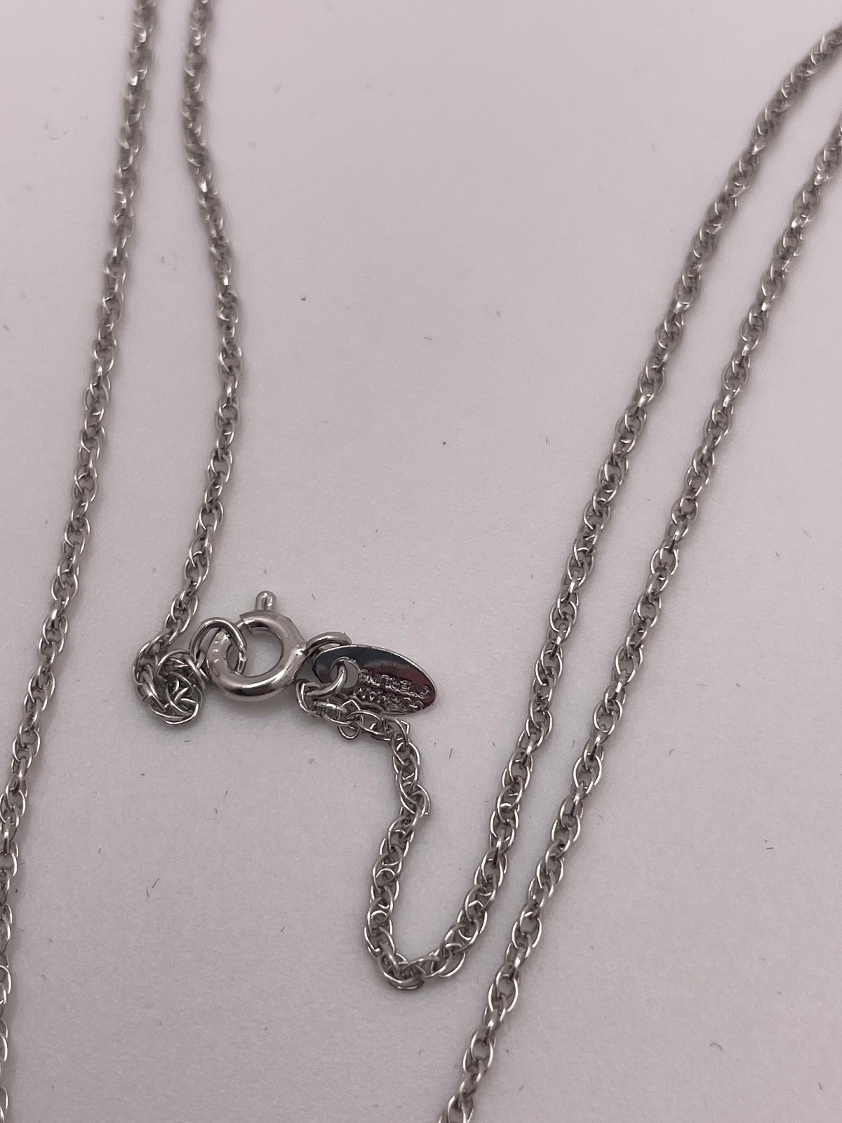 Gorham Snowflake Pendant Sterling Silver 17” Necklace With Box