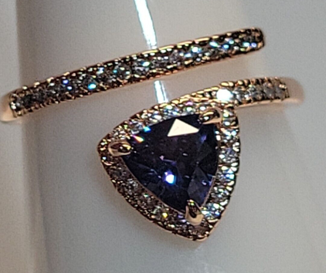 Bomb Party “Glitzy Chic” RBP #6428 SIZE 10 SAPPHIRE CUBIC ZIRCONIA NEW